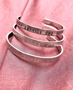 Bracciale personalizzato SLIM - font classic - Wanderlust Factory® ☽ Mobile Fashion Boutique 