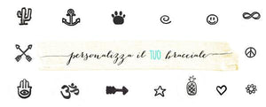 Bracciale personalizzato SLIM - font classic - Wanderlust Factory® ☽ Mobile Fashion Boutique 