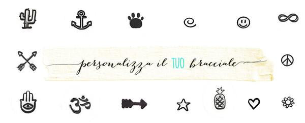 Bracciale personalizzato Classic - Argento - font mini - Wanderlust Factory® ☽ Mobile Fashion Boutique 